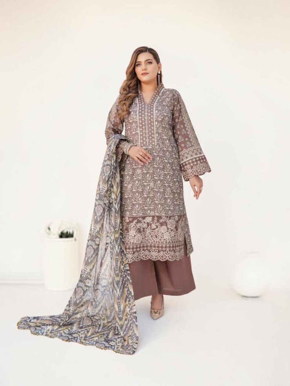 Pakistani Cotton Salwar Kameez, Cultural Wear for Women